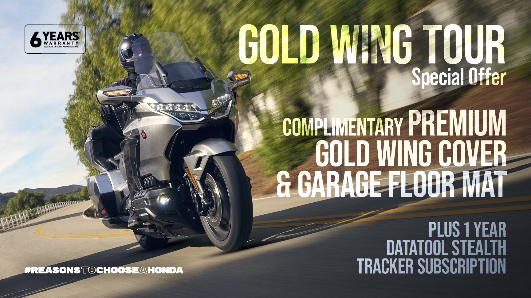 GL1800 Gold Wing Tour - Complimentary Premium Gold Wing Cover & Garage Floor Mat 